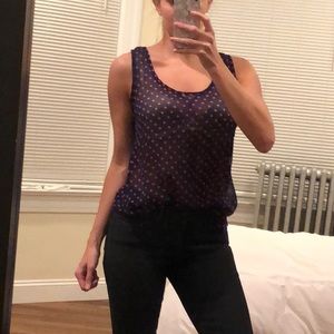 Polka dot blouse with bow detail